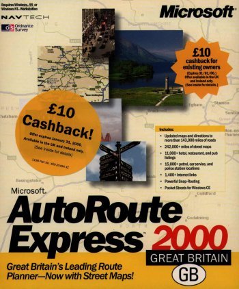 AutoRoute Express 2000 GB - Product Pack